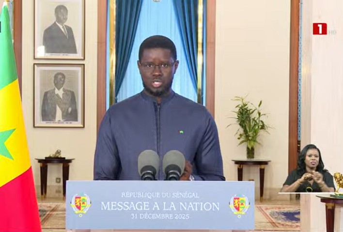 31 décembre 2025 : Voici l'intégralité du discours du Président Diomaye Faye 