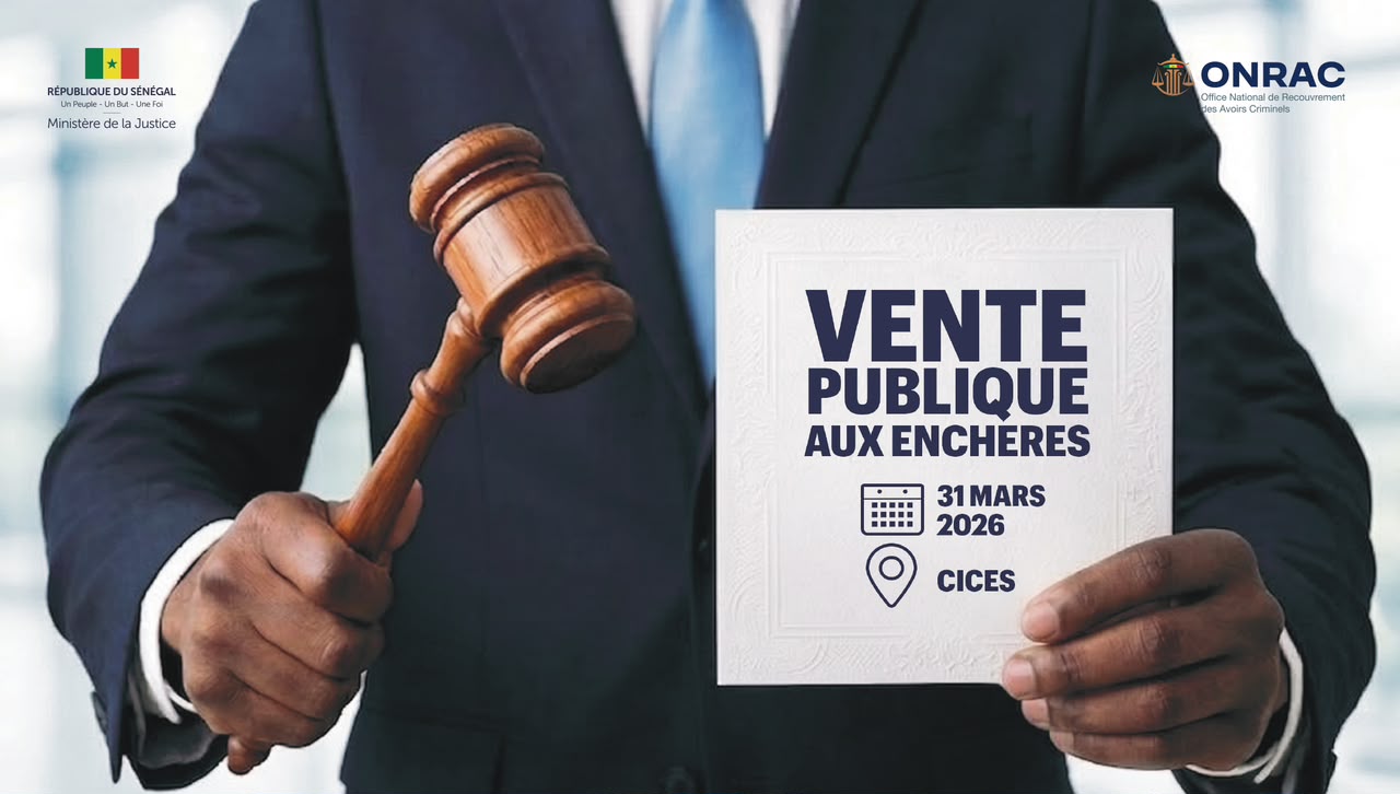 ​ONRAC : 20 ventes aux enchères, plus de 6 000 biens vendus et près de 5 milliards FCFA mobilisés