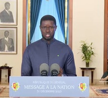 31 décembre 2025 : Voici l'intégralité du discours du Président Diomaye Faye 